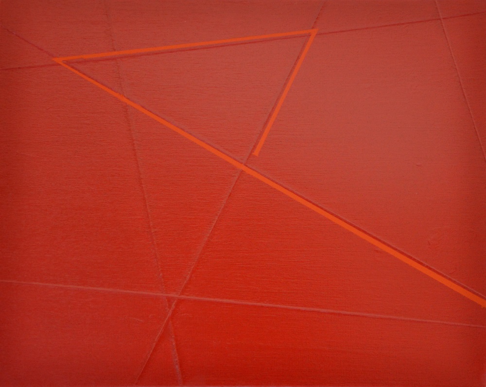 Opera: Linee su fondo Rosso - Artista: Mauro Meli - Pittore