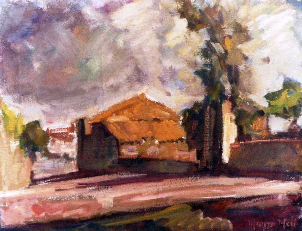 Opera: Strada di Campagna - Artista: Mauro Meli - Pittore