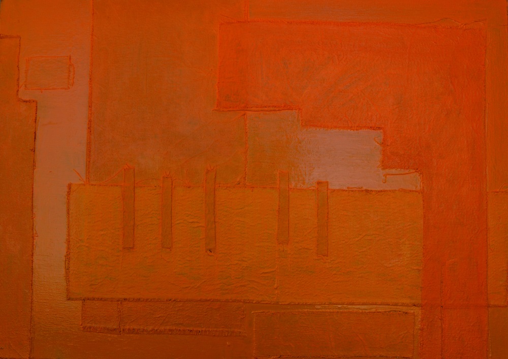 Opera: Tastiera su fondo Arancio - Artista: Mauro Meli - Pittore